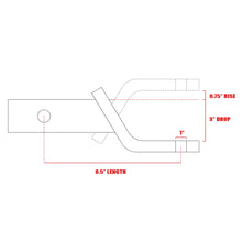 Load image into Gallery viewer, 3-Drop-Down-Hitch-For-2-Receiver