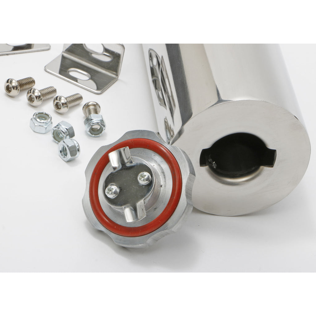 3-In.-X-10-In.-Radiator-Overflow-Tank;-36-Oz.--Stainless-Tank--Aluminum-Cap