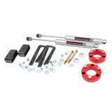 Rough Country 74530RED 3 Inch Lift Kit Red Spacer w/N3 Shocks 05-21 Toyota Tacoma 2WD/4WD