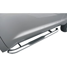 Load image into Gallery viewer, 3-Inch-Round-Bent-Pol-Stainless-Steel-With-Plastic-End-Caps-Rocker-Panel-Mount