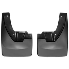 Load image into Gallery viewer, ~(3-Lbs.-19X13x4)~-Black-No-Drill-Mudflaps-Dodge-Ram-3500-2010---2013-With-Oe-Flares;-A-Plastic-Rock-Chip-Trim-Piece-May-Need-To-Be-Removed-To-Ensure-Proper-Installation.-Does-Not-Fit-Ram-3500