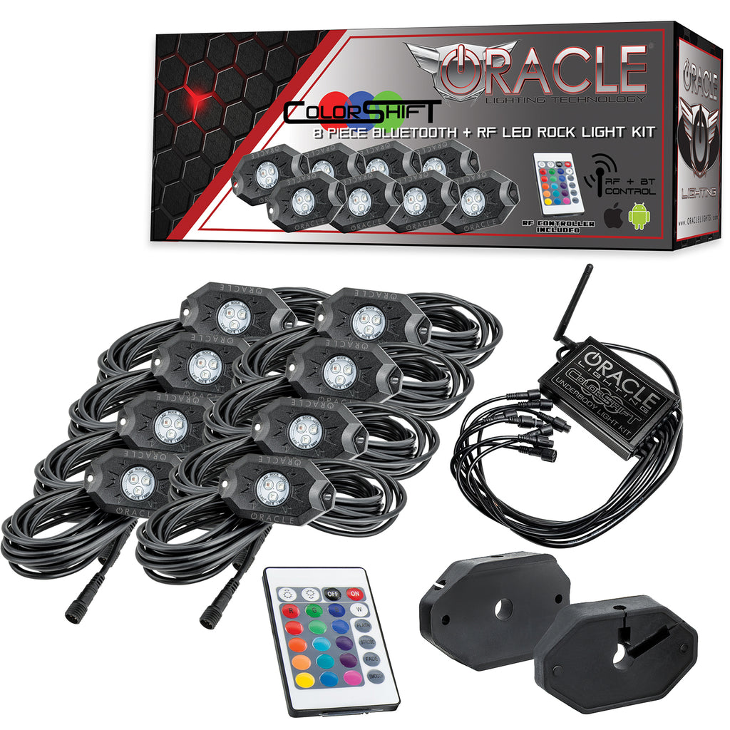 ~(3-Lbs.-15X9x6)~-Oracle-Bluetooth--Rf-Colorshift-Underbody-Rock-Light-Kit---8-Pcs