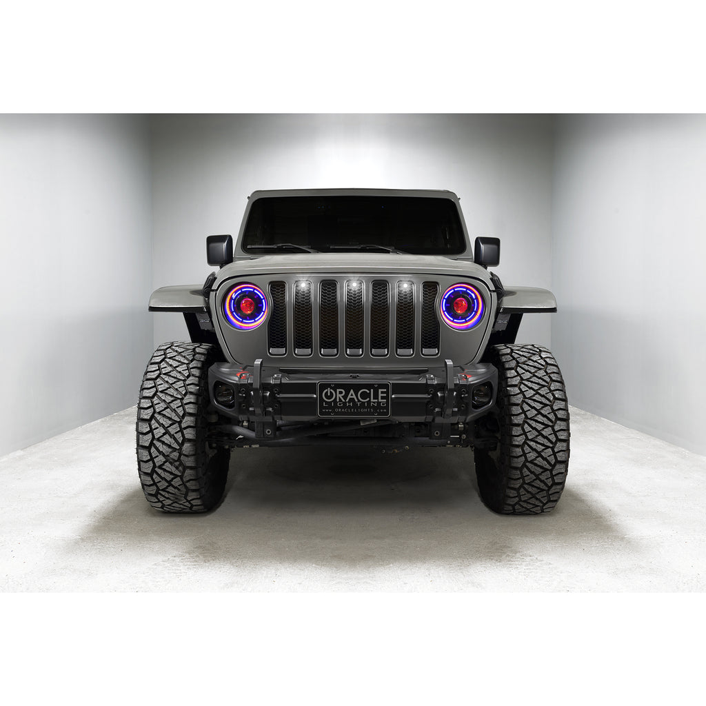 ~(3-Lbs.-9X9x4)~-Oracle-Pre-Runner-Style-Led-Grill-Kit-For-Jeep-Wrangler-Jl