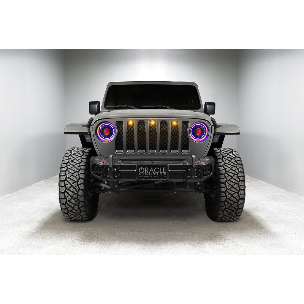 ~(3-Lbs.-9X9x4)~-Oracle-Pre-Runner-Style-Led-Grill-Kit-For-Jeep-Gladiator-Jt