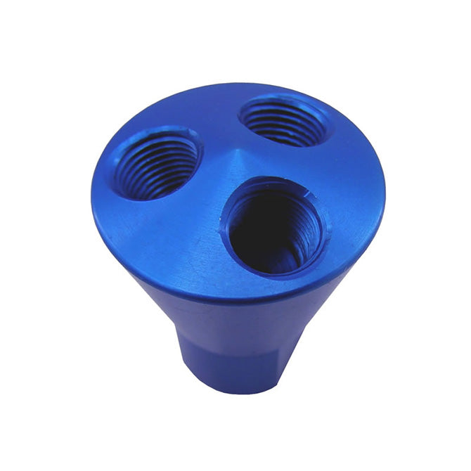 3-Port-Showerhead-Distribution-Block---Blue
