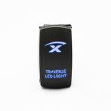 Race Sport RSBLHB3W-1 3 Position LED Logo Rocker Switch w/ 4-Pins (Traverse)