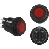 Rigid Industries 40181 3 Position Rocker Switch (On/Off/Backlight), Red, Single