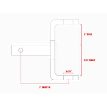 Load image into Gallery viewer, 3.5-Drop-Down-Hitch-For-1.25-Rece