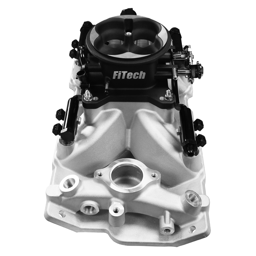 FiTech Fuel Injection 30-12-411 Ultra Port, 1000 HP Chevy Small Block Port EFI System, Uni Black