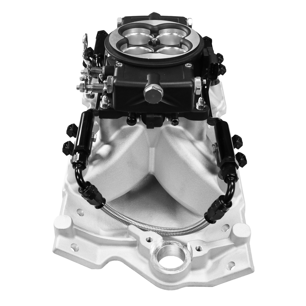 FiTech Fuel Injection 30-12-415 Ultra Port, 1000 HP Chevy Small Block Port EFI System, Classic Black