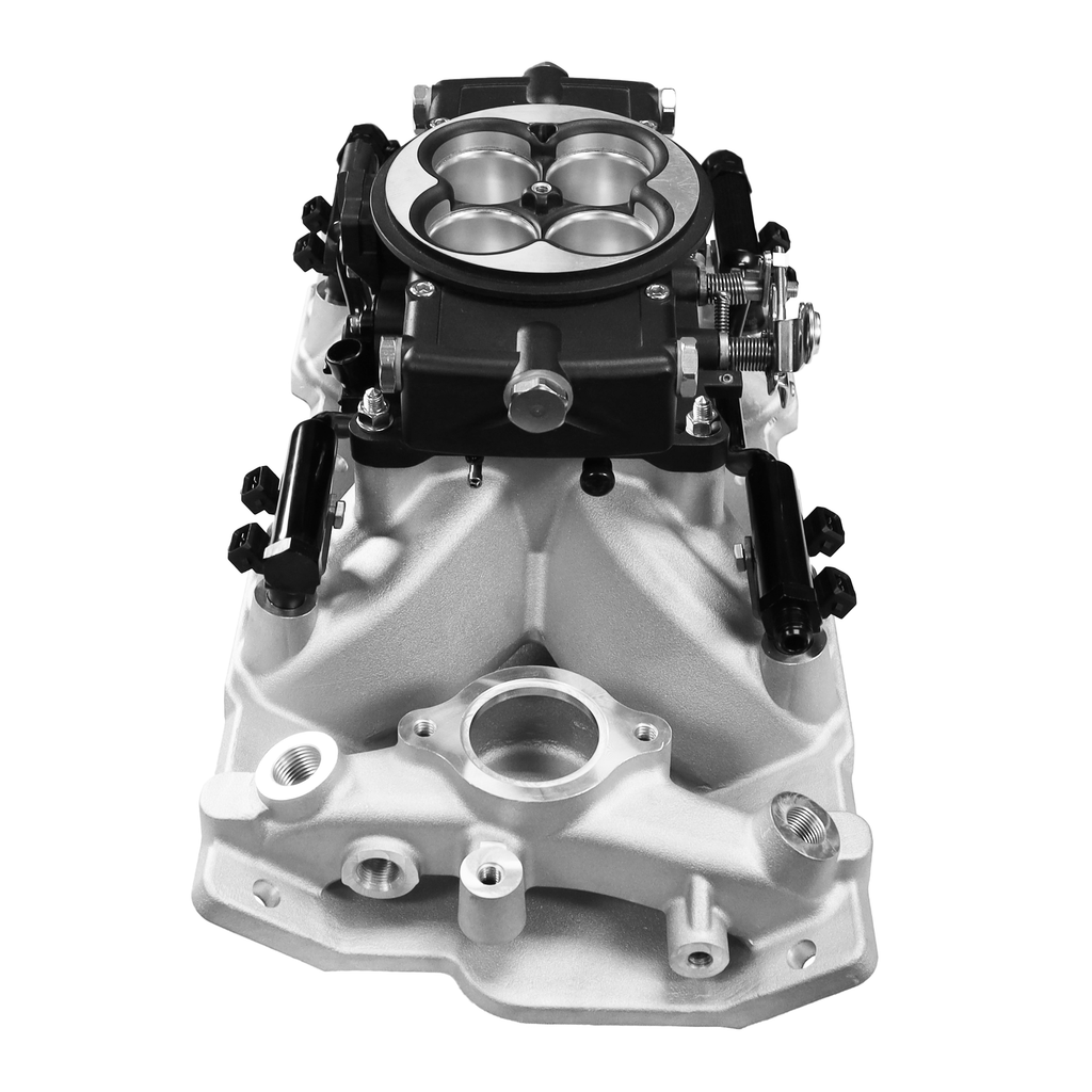 FiTech Fuel Injection 30-12-415 Ultra Port, 1000 HP Chevy Small Block Port EFI System, Classic Black
