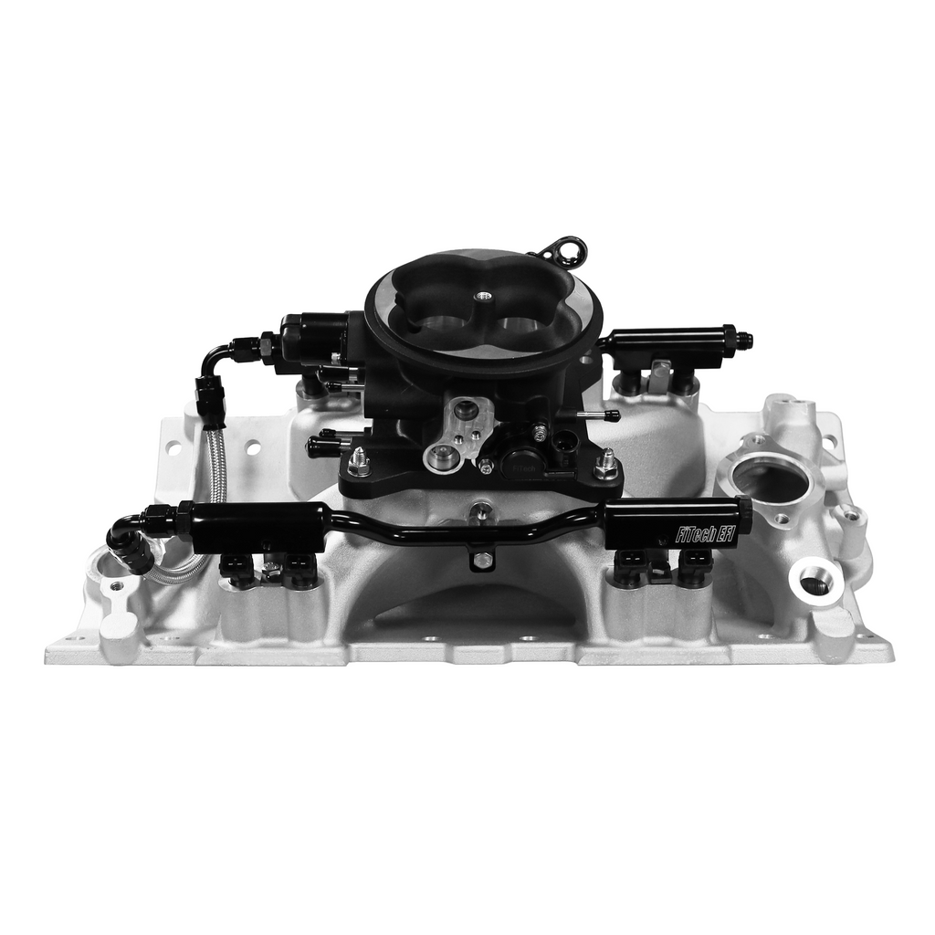 FiTech Fuel Injection 30-12-511 Ultra Port, 500 HP Chevy Small Block Port EFI System, Uni Black