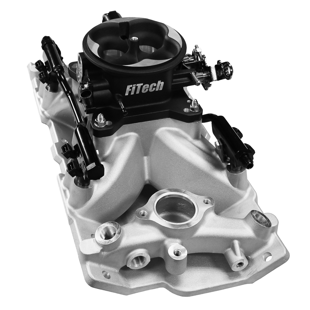 FiTech Fuel Injection 30-12-611 Ultra Port, 750 HP Chevy Small Block Port EFI System, Uni Black Finish