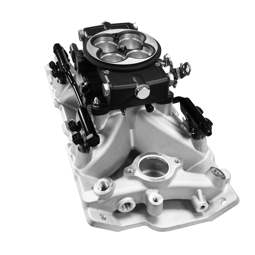 FiTech Fuel Injection 30-12-615 Ultra Port, 750 HP Chevy Small Block Port EFI System, Classic Black