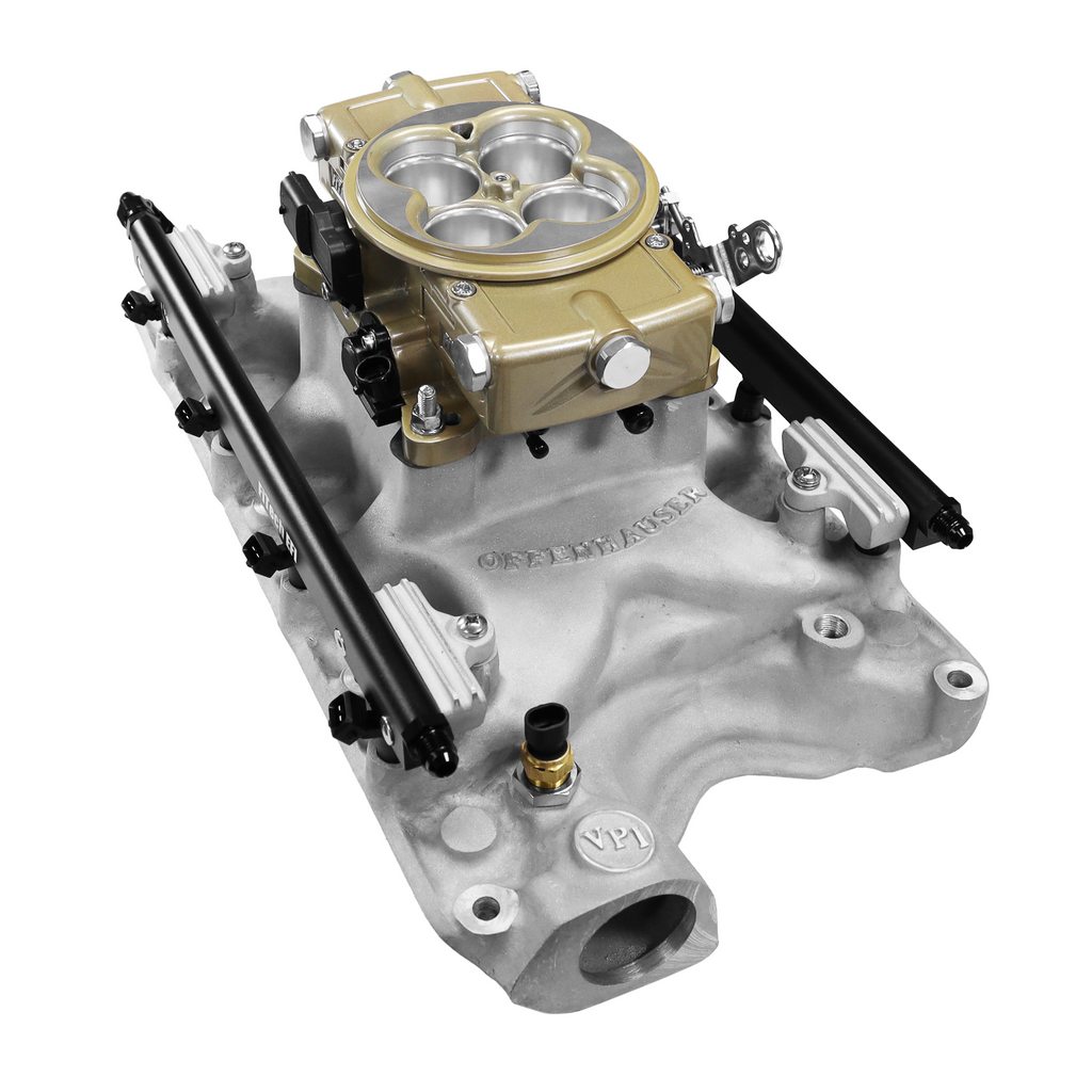 FiTech Fuel Injection 30-18-414 Ultra Port, 1000 HP Ford 351W, Offenhauser VPI,  Port EFI System, Classic Gold