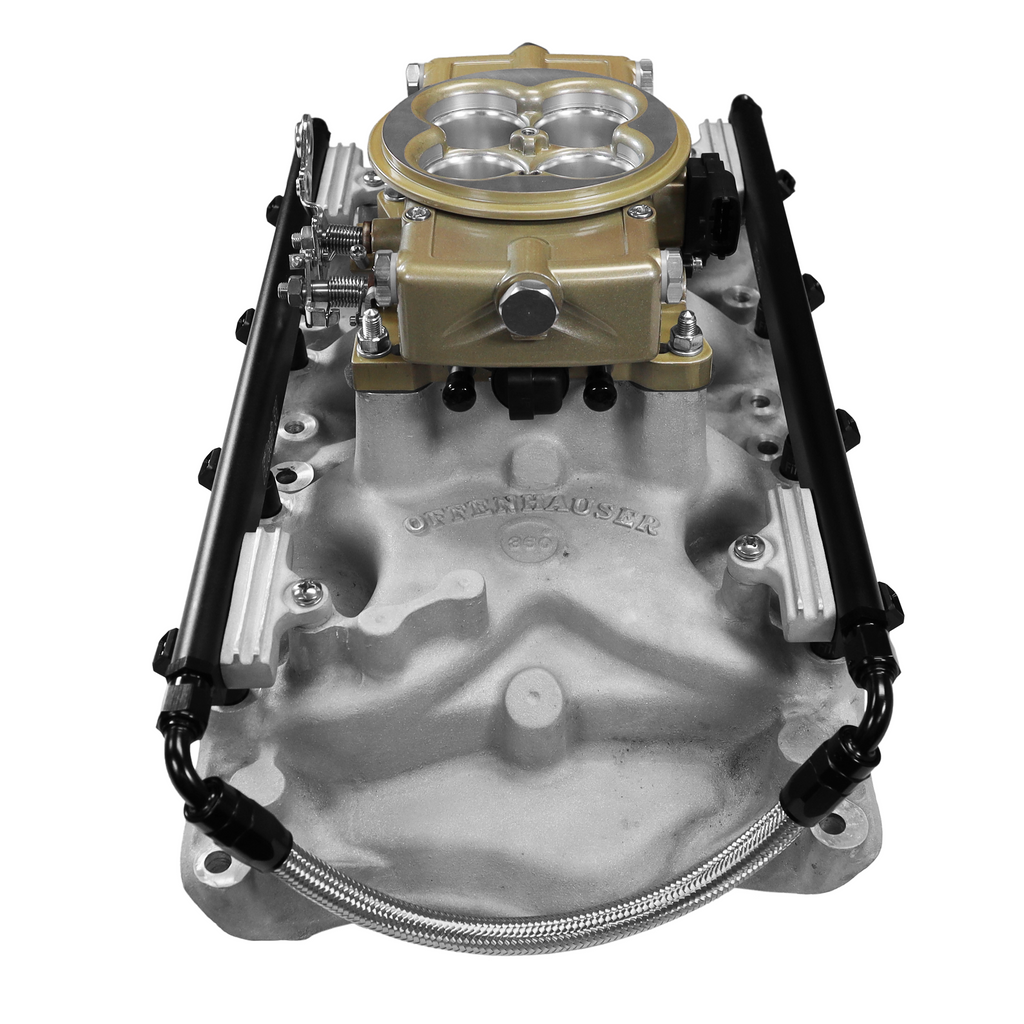 FiTech Fuel Injection 30-18-414 Ultra Port, 1000 HP Ford 351W, Offenhauser VPI,  Port EFI System, Classic Gold