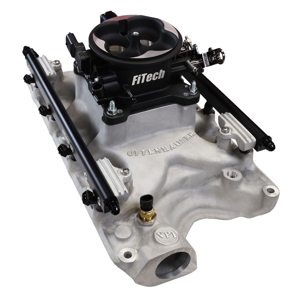 FiTech Fuel Injection 30-18-511 Ultra Port, 500 HP Ford 351W, Offenhauser VPI, Port EFI System, Uni Black Finish