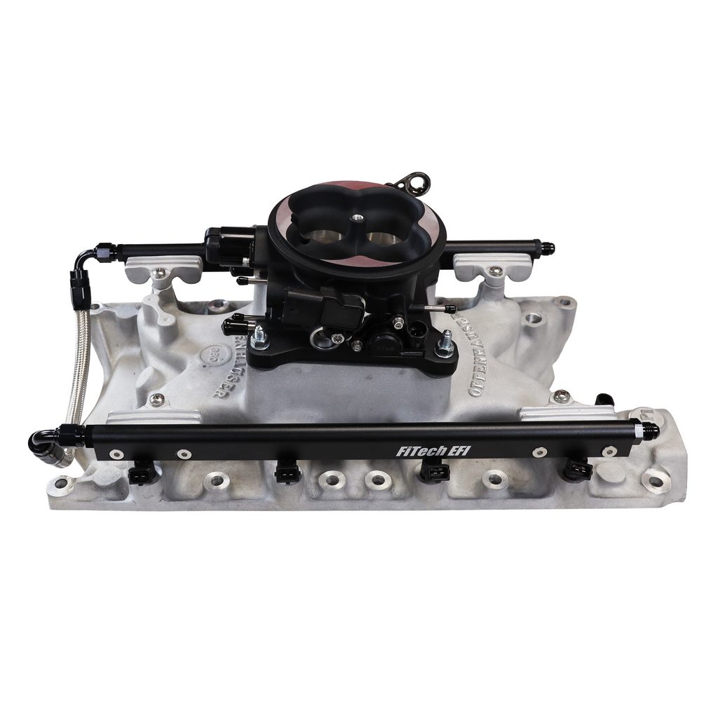 FiTech Fuel Injection 30-18-511 Ultra Port, 500 HP Ford 351W, Offenhauser VPI, Port EFI System, Uni Black Finish