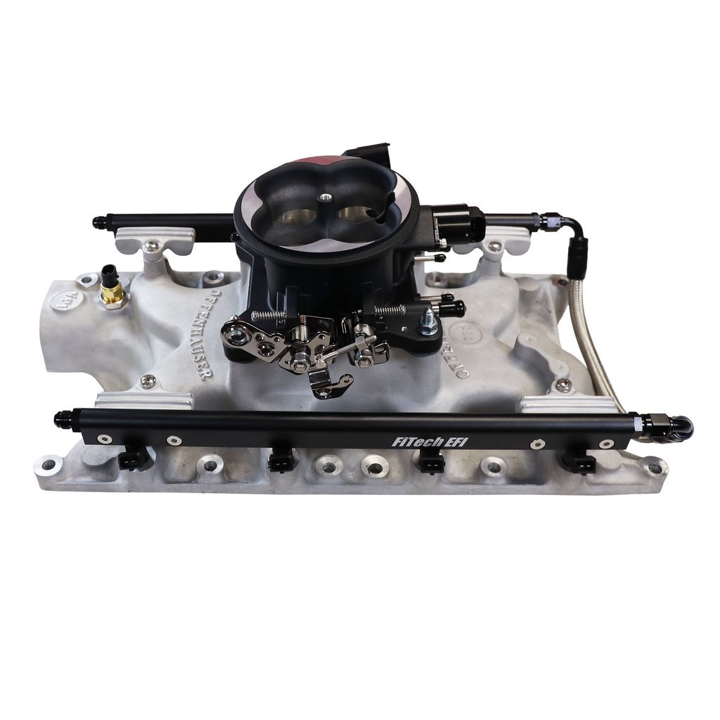 FiTech Fuel Injection 30-18-511 Ultra Port, 500 HP Ford 351W, Offenhauser VPI, Port EFI System, Uni Black Finish