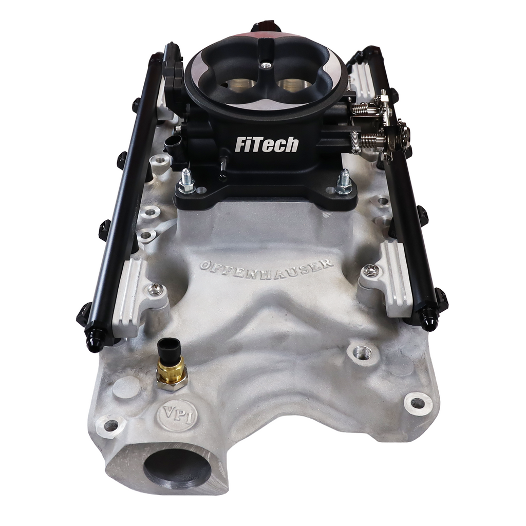 FiTech Fuel Injection 30-18-511 Ultra Port, 500 HP Ford 351W, Offenhauser VPI, Port EFI System, Uni Black Finish