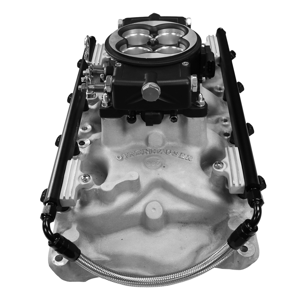 FiTech Fuel Injection 30-18-515 Ultra Port, 500 HP Ford 351W, Offenhauser VPI,  Port EFI System, Classic Black