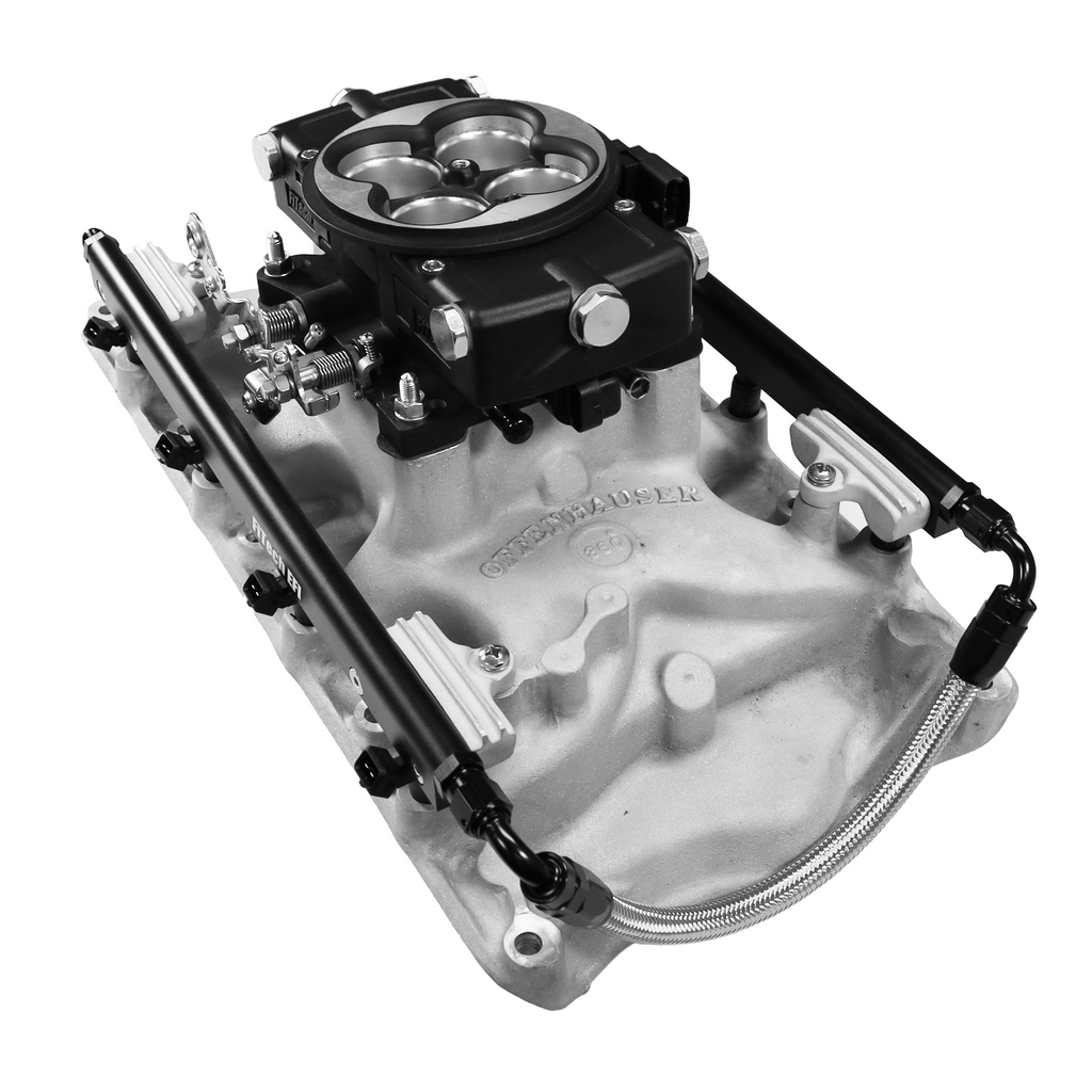 FiTech Fuel Injection 30-18-515 Ultra Port, 500 HP Ford 351W, Offenhauser VPI,  Port EFI System, Classic Black