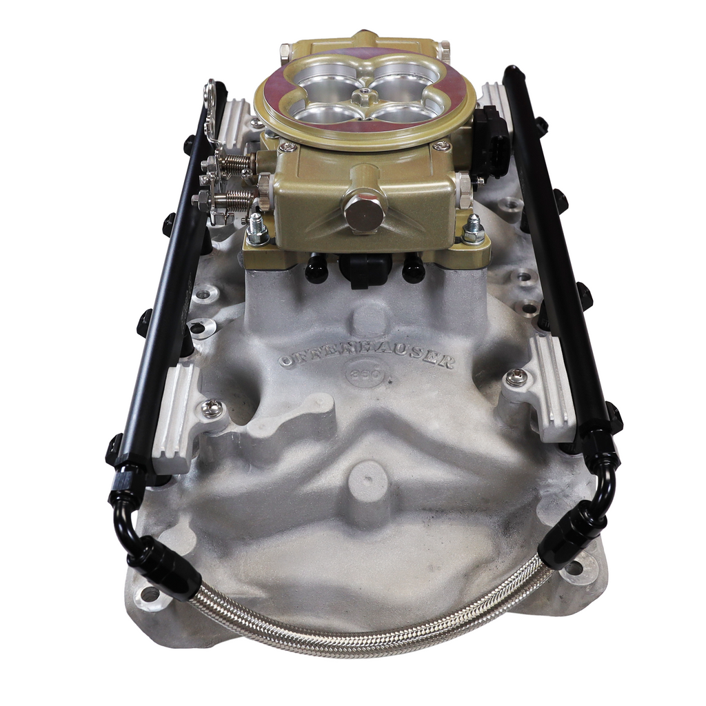 FiTech Fuel Injection 30-18-614 Ultra Port, 750 HP  Ford 351W, Offenhauser VPI,  Port EFI System, Classic Gold