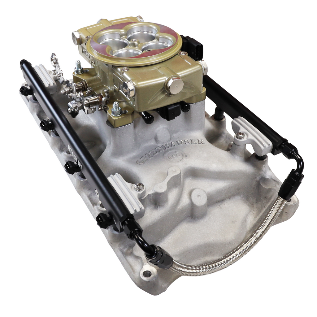 FiTech Fuel Injection 30-18-614 Ultra Port, 750 HP  Ford 351W, Offenhauser VPI,  Port EFI System, Classic Gold