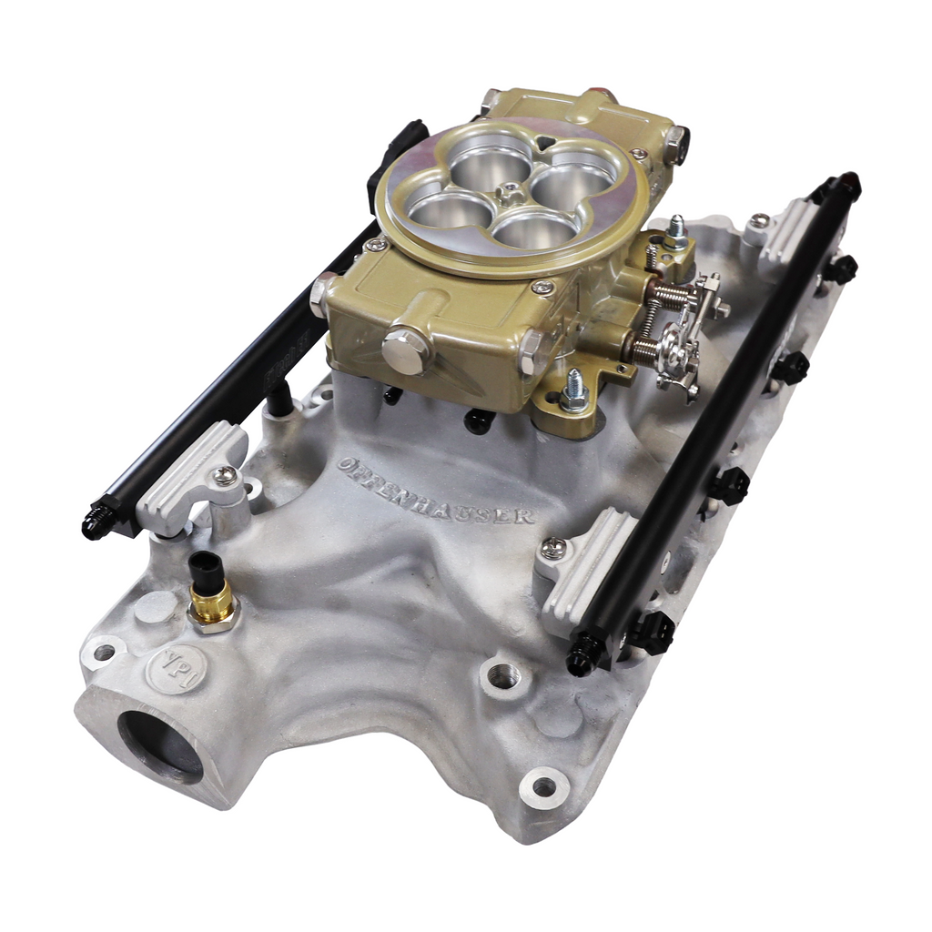 FiTech Fuel Injection 30-18-614 Ultra Port, 750 HP  Ford 351W, Offenhauser VPI,  Port EFI System, Classic Gold