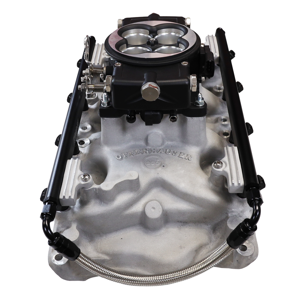 FiTech Fuel Injection 30-18-615 Ultra Port, 750 HP  Ford 351W, Offenhauser VPI,  Port EFI System, Classic Black