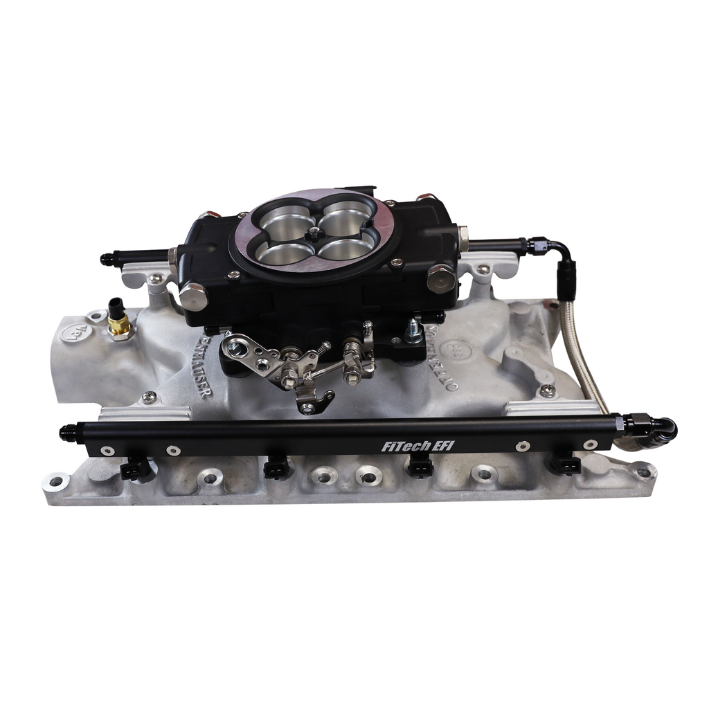 FiTech Fuel Injection 30-18-615 Ultra Port, 750 HP  Ford 351W, Offenhauser VPI,  Port EFI System, Classic Black