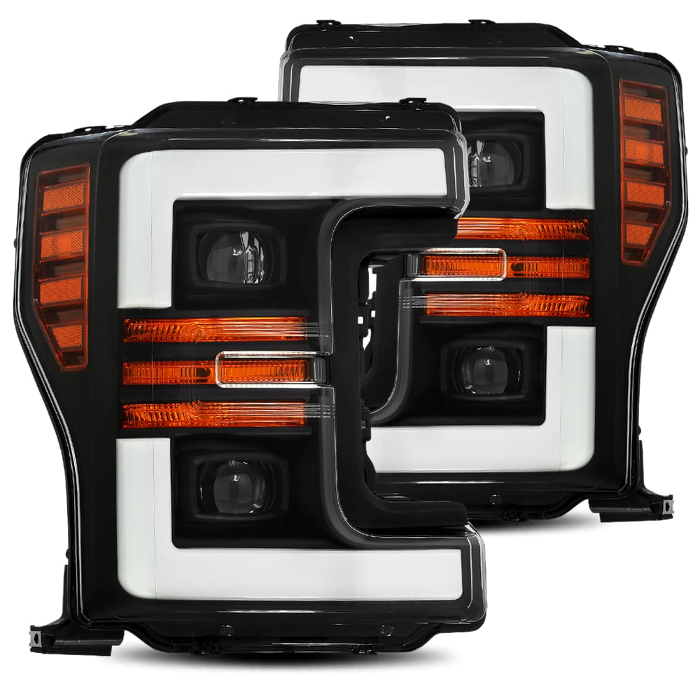 ~(30-Lbs.-22X22x19)~-Projector-Headlights-Plank-Style-Design-Matte-Black-W-Activation-Sequential-Signal-Ford-F-250-2017-2019