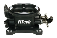 Load image into Gallery viewer, FiTech Fuel Injection 30034 Universal 4150 4BBL Throttle Body, Black finish, TMAP Sensor