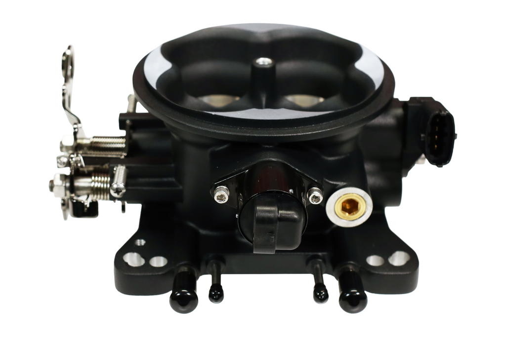 FiTech Fuel Injection 30034 Universal 4150 4BBL Throttle Body, Black finish, TMAP Sensor