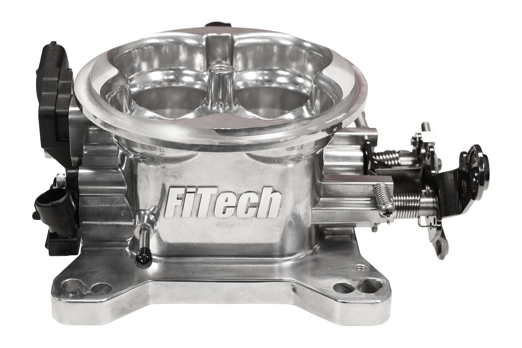 FiTech Fuel Injection 30035 Universal 4150 4BBL Throttle Body, Brilliant finish, TMAP sensor