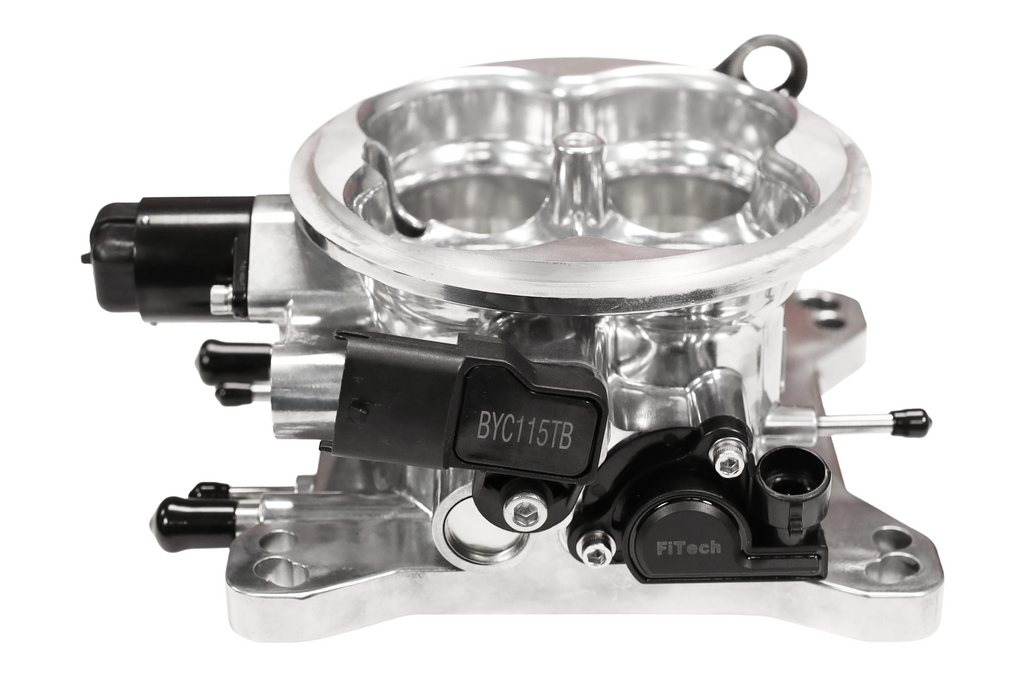 FiTech Fuel Injection 30035 Universal 4150 4BBL Throttle Body, Brilliant finish, TMAP sensor