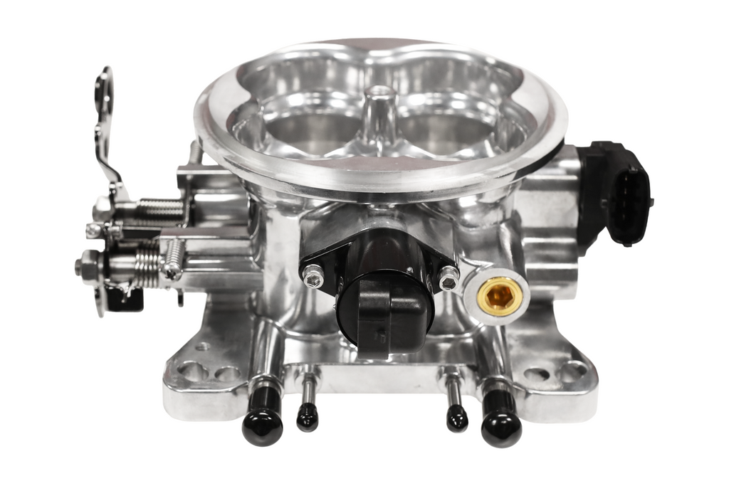 FiTech Fuel Injection 30035 Universal 4150 4BBL Throttle Body, Brilliant finish, TMAP sensor