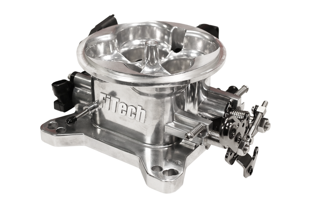 FiTech Fuel Injection 30035 Universal 4150 4BBL Throttle Body, Brilliant finish, TMAP sensor