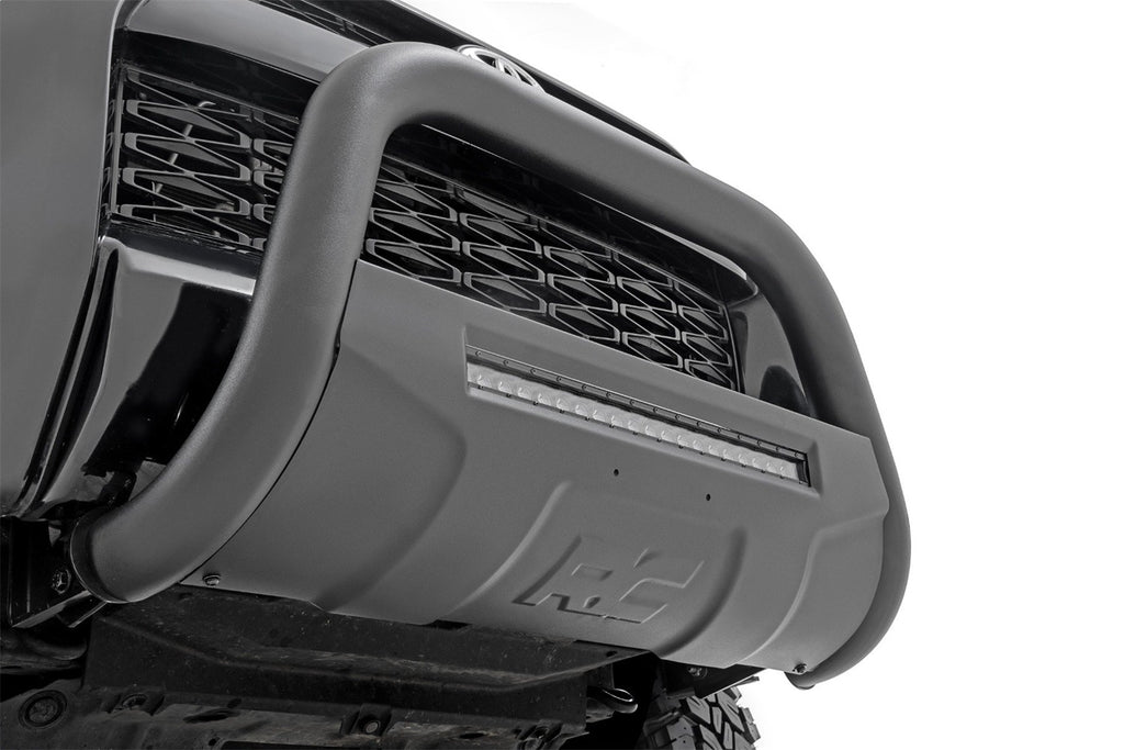 Rough Country B-T4081 Black Bull Bar w/ Integrated Black Series 20-inch LED Light Bar for Select Toyota 4Runner