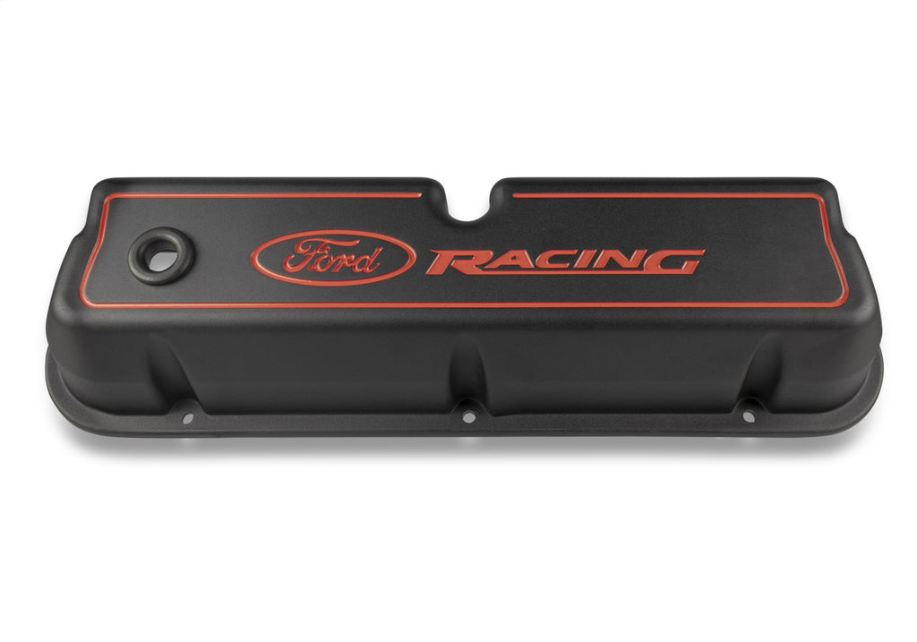 Ford Performance Parts 302-003 Ford Racing Logo Die-Cast Valve Covers Black for Select Ford 300, Ford Bronco, Ford Country Sedan, Ford Country Squire, Ford Custom, Ford Custom 500, Ford E-100 Econoline, Ford E-100 Econoline Club Wagon, Ford E-150