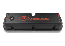 Load image into Gallery viewer, Ford Performance Parts 302-003 Ford Racing Logo Die-Cast Valve Covers Black for Select Ford 300, Ford Bronco, Ford Country Sedan, Ford Country Squire, Ford Custom, Ford Custom 500, Ford E-100 Econoline, Ford E-100 Econoline Club Wagon, Ford E-150