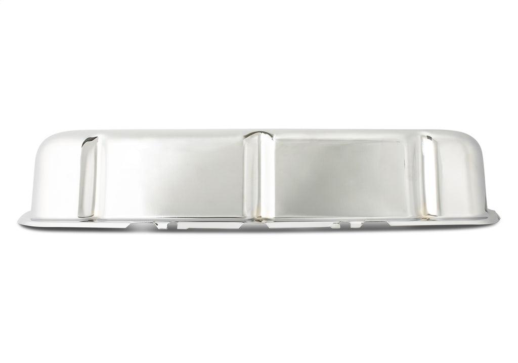 Ford Performance Parts 302-100 Ford Mustang Logo Stamped Steel Chrome Valve Covers for Select Ford 300, Ford Bronco, Ford Country Sedan, Ford Country Squire, Ford Custom, Ford Custom 500, Ford E-100 Econoline, Ford E-100 Econoline Club Wagon, Ford E-150