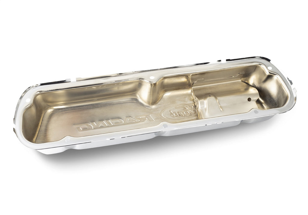 Ford Performance Parts 302-100 Ford Mustang Logo Stamped Steel Chrome Valve Covers for Select Ford 300, Ford Bronco, Ford Country Sedan, Ford Country Squire, Ford Custom, Ford Custom 500, Ford E-100 Econoline, Ford E-100 Econoline Club Wagon, Ford E-150