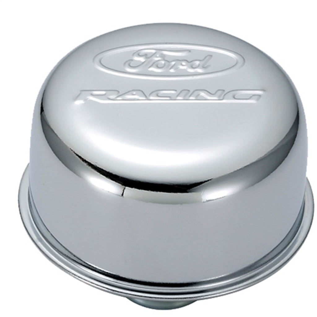 Ford Performance Parts 302-215 Ford Racing Logo Air Breather Cap: Push-In Type Chrome for Select Ford Mustang
