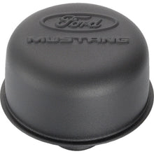 Load image into Gallery viewer, Ford Performance Parts 302-221 Ford Mustang Logo Air Breather Cap: Black Crinkle Finish for Select Ford Mustang