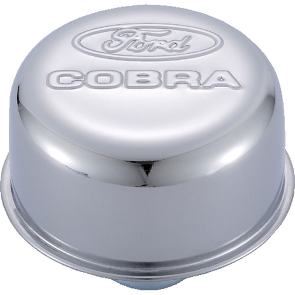 Ford Performance Parts 302-225 Ford Cobra Logo Air Breather Cap: Chrome for Select Ford Mustang