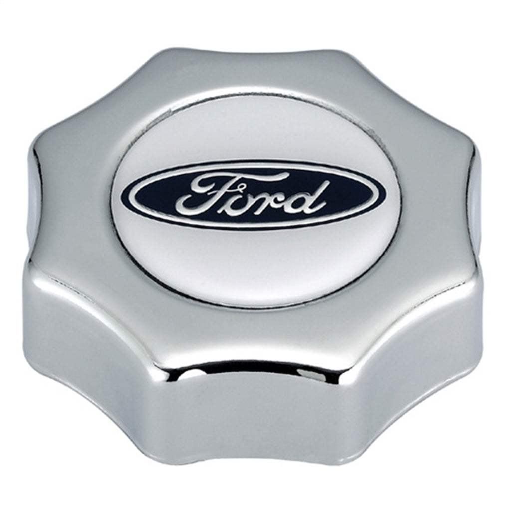 Ford Performance Parts 302-230 Ford Oval Logo Oil Fill Cap: Screw In Type - Chrome Finish for Select Ford Mustang