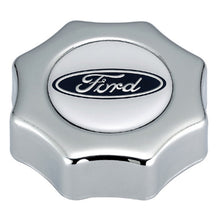 Load image into Gallery viewer, Ford Performance Parts 302-230 Ford Oval Logo Oil Fill Cap: Screw In Type - Chrome Finish for Select Ford Mustang