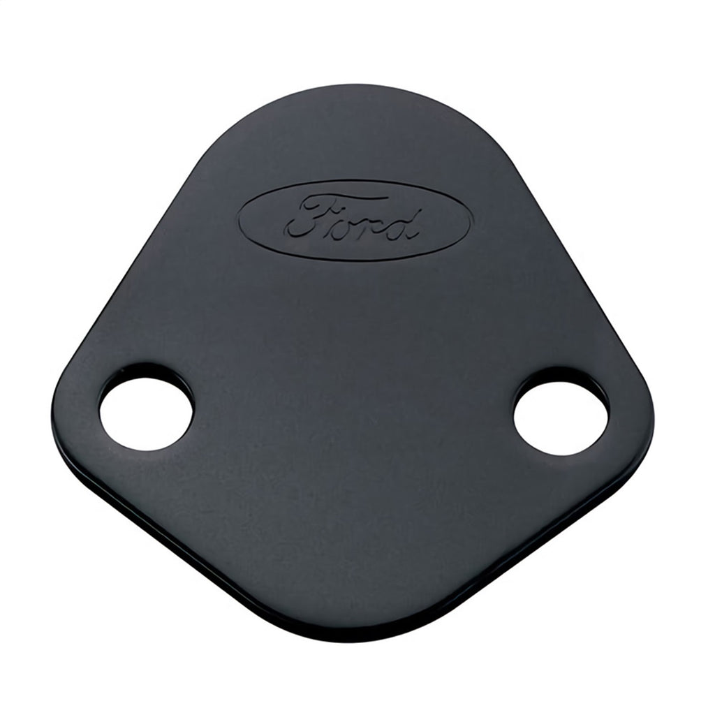 Ford Performance Parts 302-291 Fuel Pump Block Off Plate, Black Crinkle Finish With Ford Oval for Select Ford 300, Ford Bronco, Ford Country Sedan, Ford Country Squire, Ford Custom, Ford Custom 500, Ford E-100 Econoline, Ford E-100 Econoline Club Wagon,