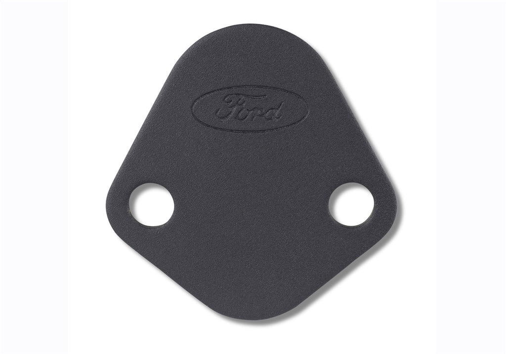Ford Performance Parts 302-291 Fuel Pump Block Off Plate, Black Crinkle Finish With Ford Oval for Select Ford 300, Ford Bronco, Ford Country Sedan, Ford Country Squire, Ford Custom, Ford Custom 500, Ford E-100 Econoline, Ford E-100 Econoline Club Wagon,